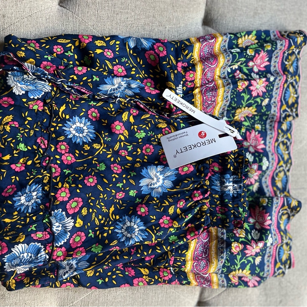 Boho floral skirt